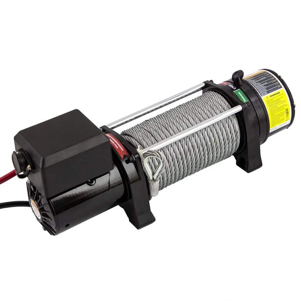 Лебедка автомобильная электрическая LB- 4000, 4, 5 т, 3, 7 кВт, 12 В DENZEL 52026