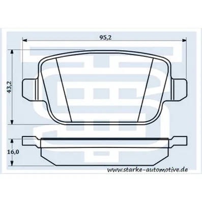 Колодки тормозные FORD MONDEO IV задние STARKE 176-716