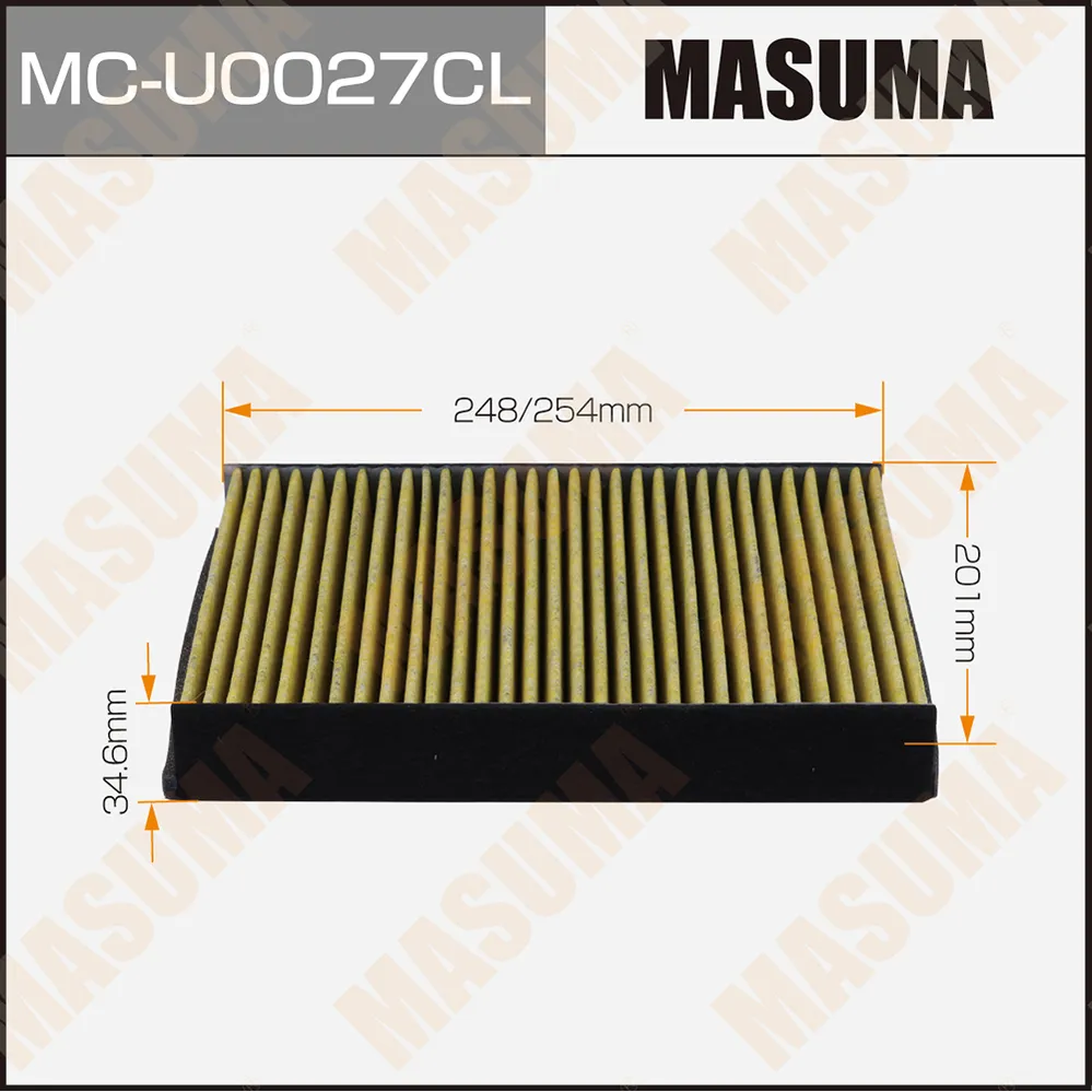 Салонный фильтр AC51003C MASUMA угольный FORD KUGA 16- (1/60) MASUMA MCU0027CL