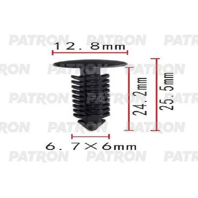 Клипса пластмассовая Ford применяемость: капот PATRON P371702
