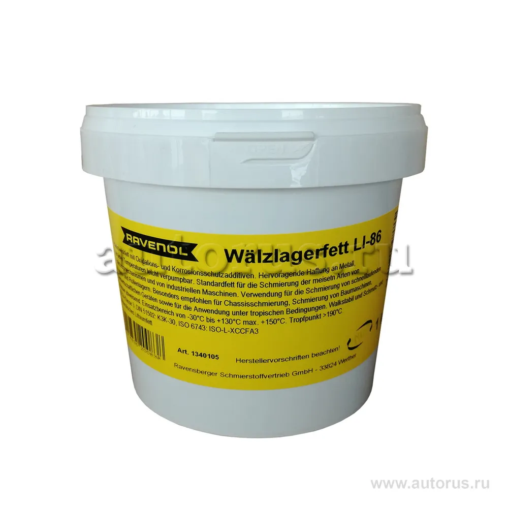 Смазка пластичная RAVENOL Waelzlagerfett LI-86 1 кг Ravenol 1340105-001