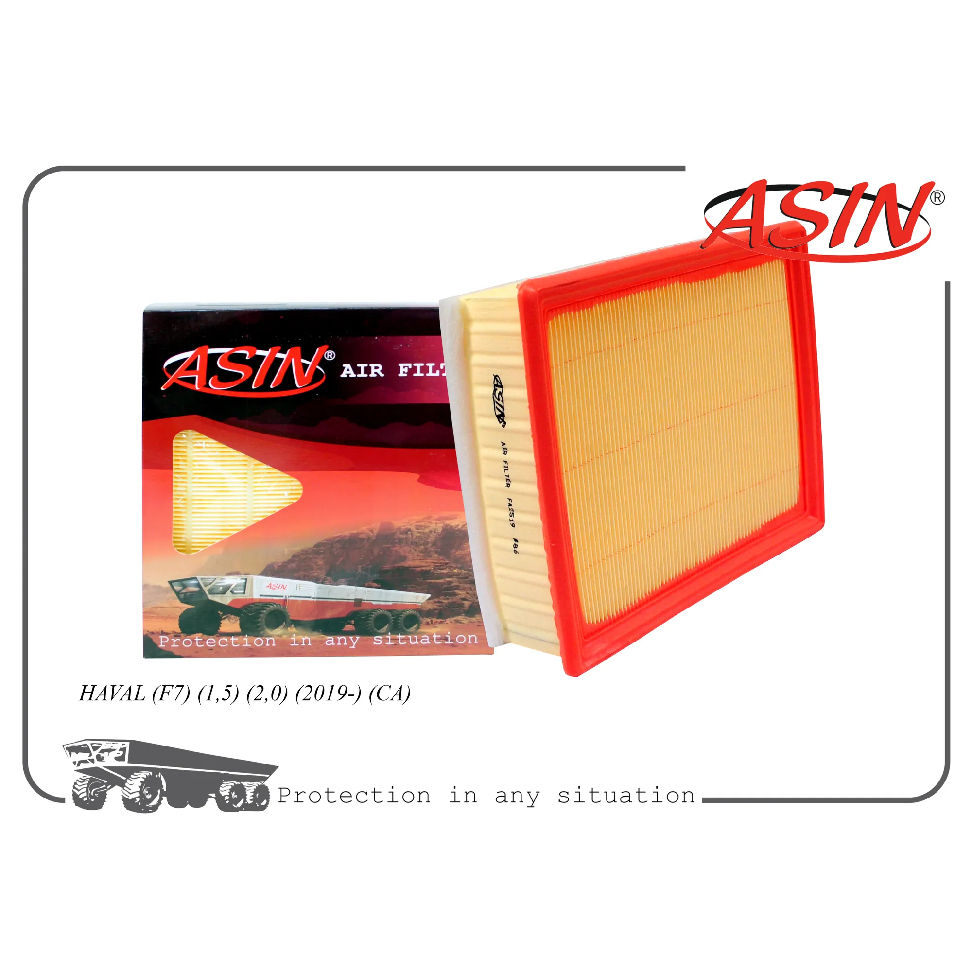 Фильтр воздушный 1109110XKZ1DA/ASIN.FA2519 ASIN ASINFA2519