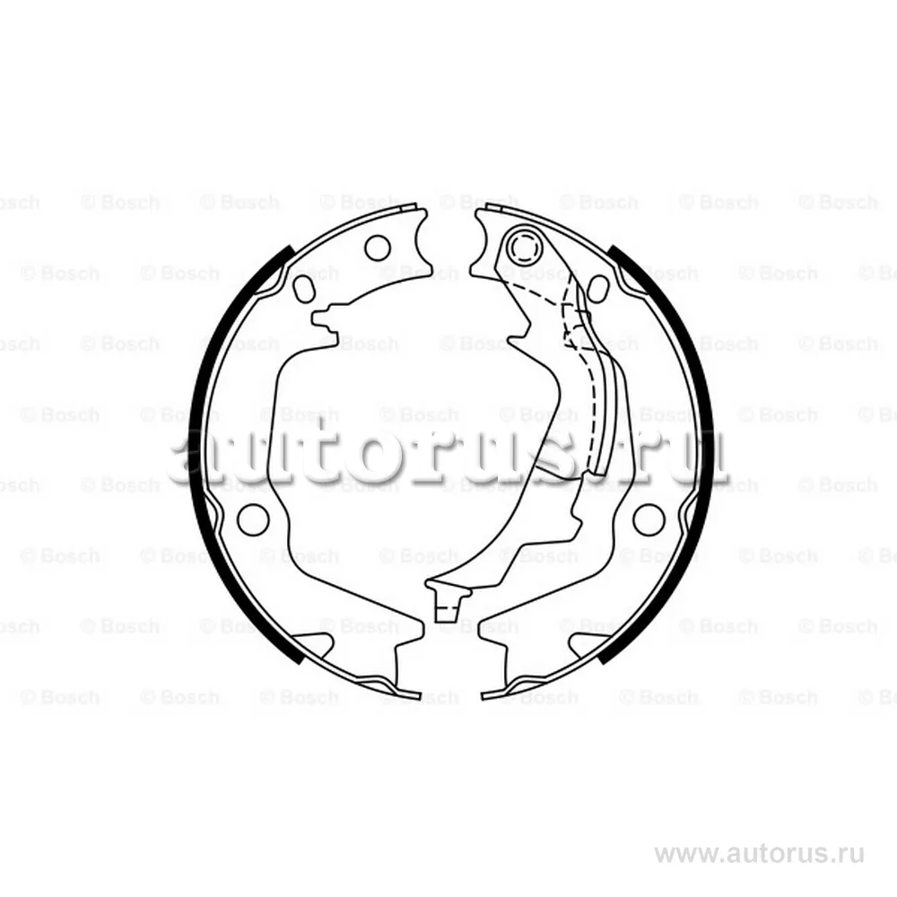 Колодки барабанные 167x32 Hyundai i20 1.2 1.4 1.6 CRDi 08> BOSCH 0 986 487 769