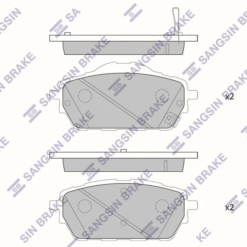 Колодки тормозные SANGSIN BRAKE SP2318