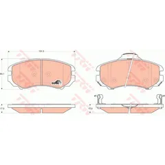Колодки передние 17.5 HYUNDAI TUCSON/SONATA/ELANTRA KIA SPORTAGE/MAGENTI TRW GDB3352
