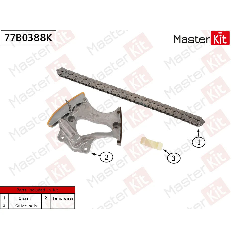 Комплект цепи ГРМ VAG CREC (3.0 TFSI) MASTERKIT 77B0388K
