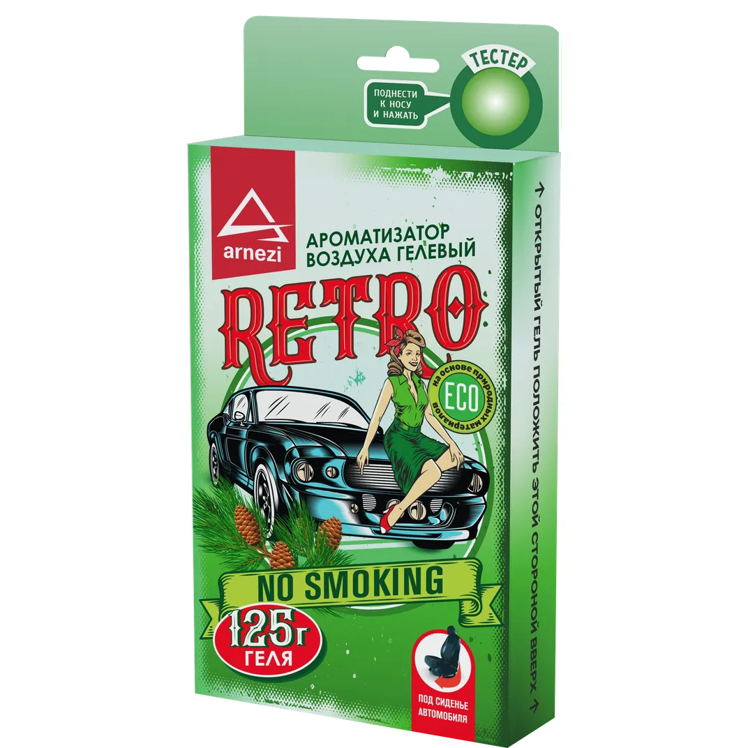 Ароматизатор под сиденье, гелевый Retro No Smoking 125г ARNEZI A1509173