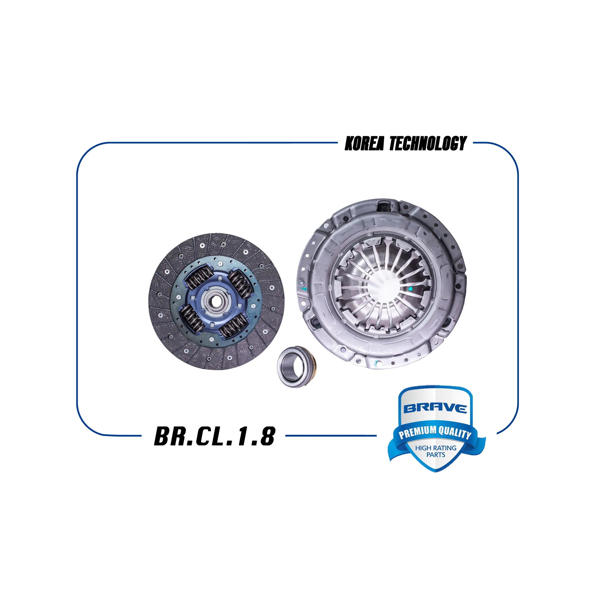 Сцепление в сборе корзина+диск+выжимной 821414 Lanos 1.6 16кл. BR.CL.1.8 BRAVE BRCL18
