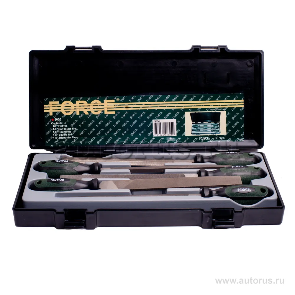 Набор напильников разнопрофильных 200 мм 5пр FORCE 5056