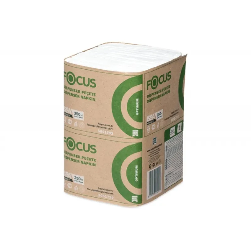 Салфетки бумажные FOCUS OPTIMUM N2 1сл 250л 18 пач/уп 5051792 1418117