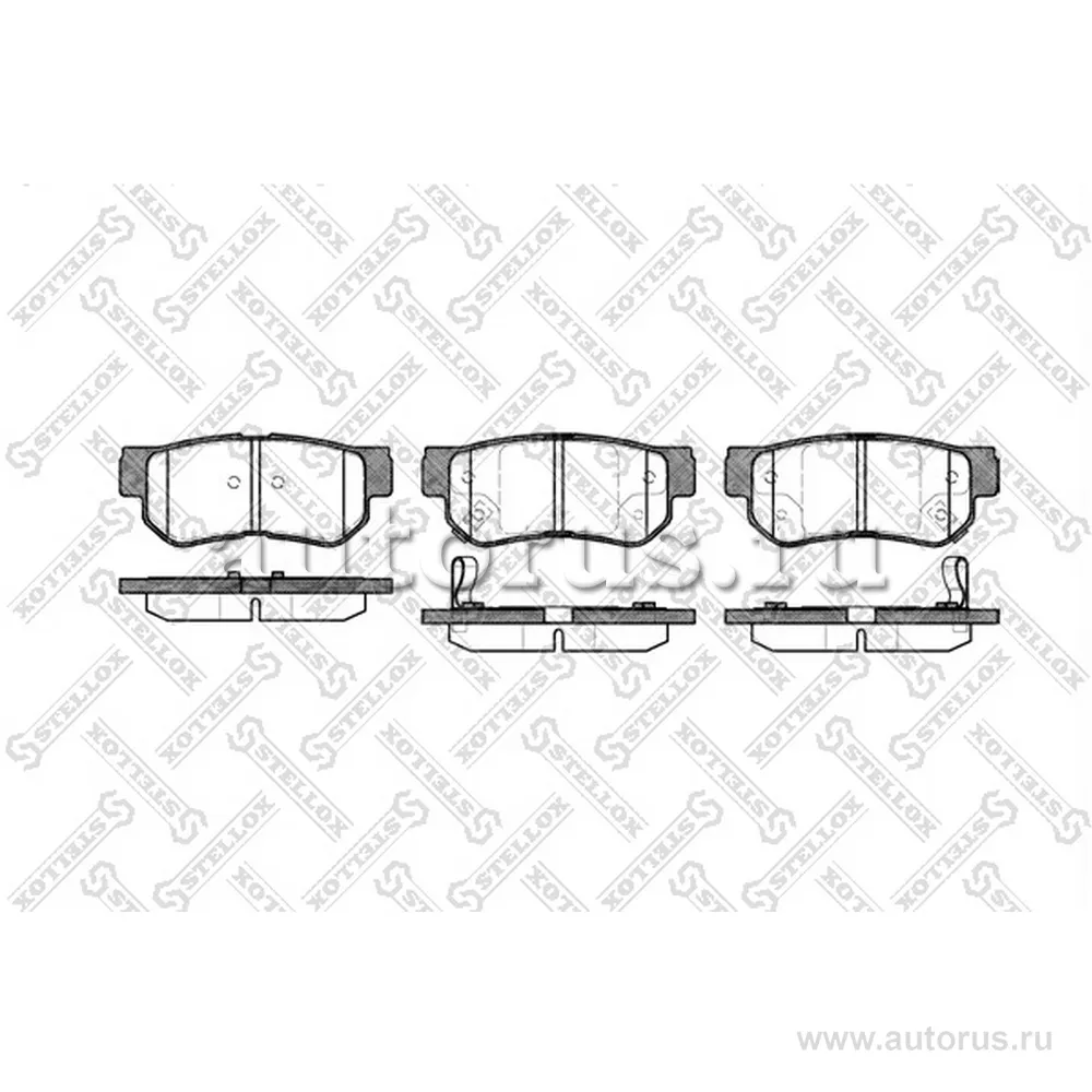 Колодки дисковые з. с антискр.пл. KIA Magentis 01>,Hyundai Sonata STELLOX 757 002B-SX