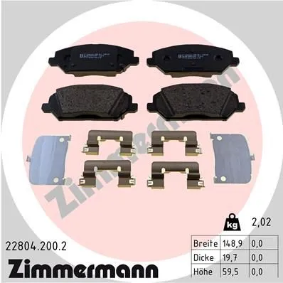 SBB HYUNDAI/KIA incl. accessories ZIMMERMANN 22804.200.2