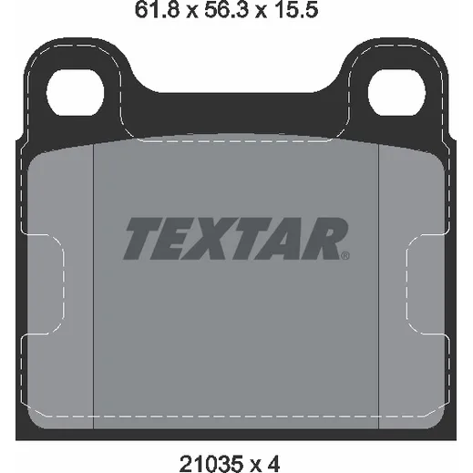Колодки задние с противошумной пластиной Q+ MERCEDES-BENZ TEXTAR 2103501