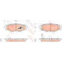Колодки задние SUBARU Forester / Legacy / Outback TRW GDB3373