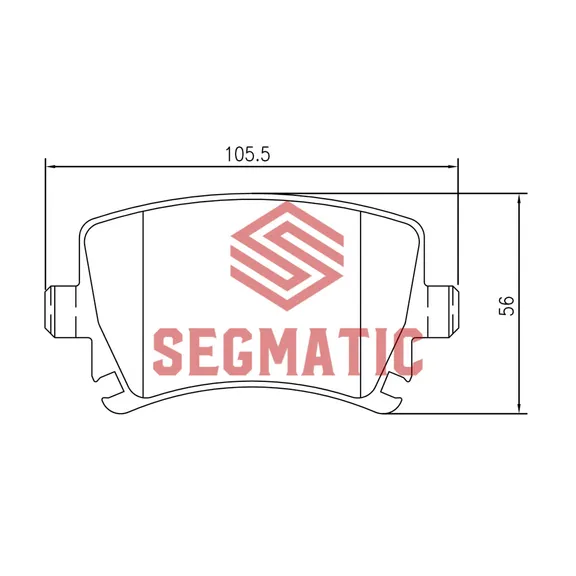 Колодка торм диск зад Skoda Octavia 1.6 2004-2013; Skoda Octavia 1.6 2008-2013; Volkswagen Tiguan 2.0 2007- SEGMATIC SGBP2559