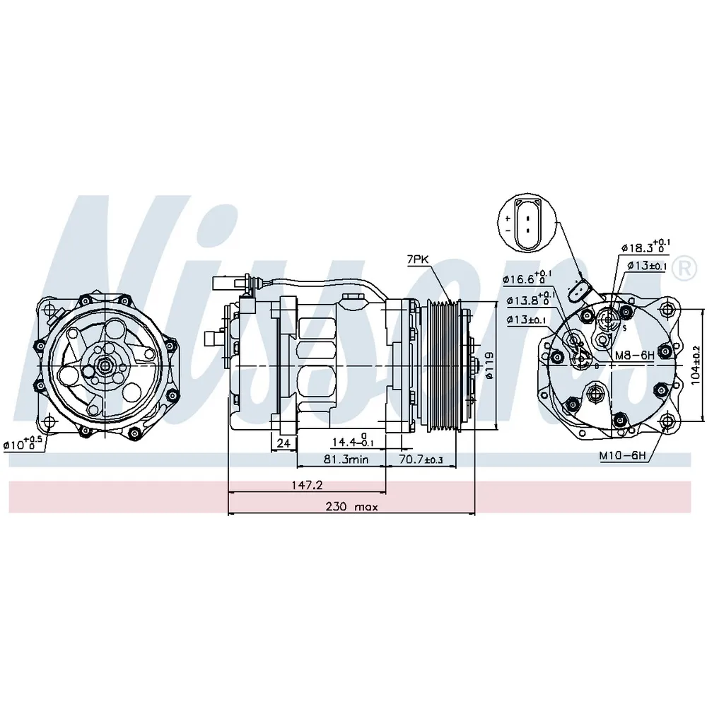 Компрессор кондиционера VW SHARANGOLFBORA 2.3 2.8 V6 95-