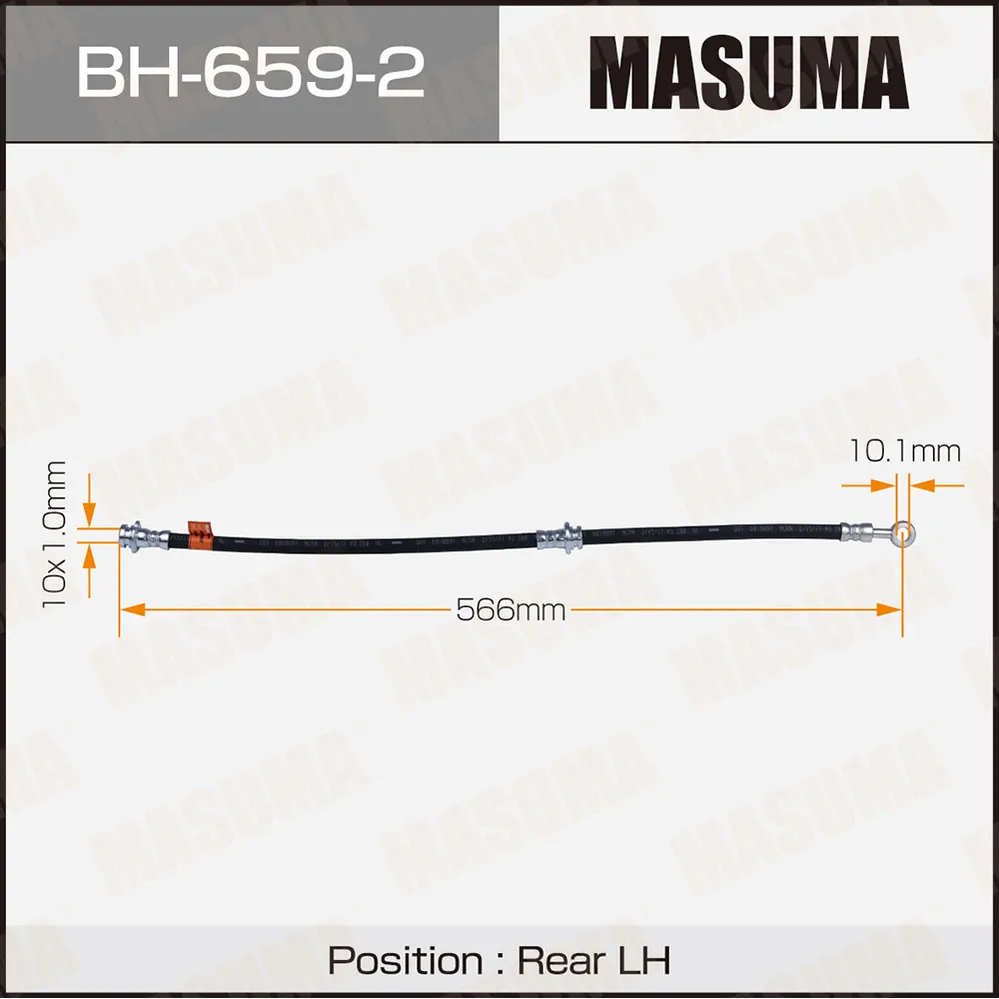 Шланг тормозной MASUMA N- /rear/ ALMERA N16E LH MASUMA BH6592