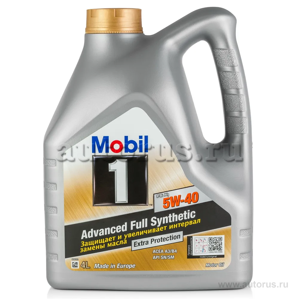 Масло моторное MOBIL 1 FS 5W-40 синтетическое 4 л 153265