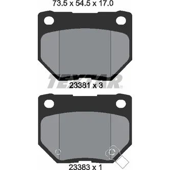 Колодки тормозные задние SUBARU TEXTAR 2338102