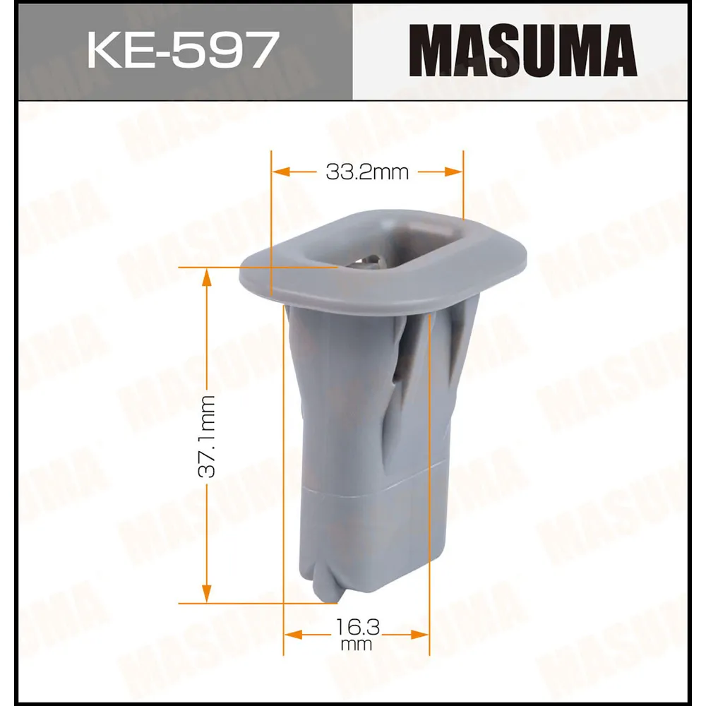 Клипса автомобильная уп.50 MASUMA KE-597