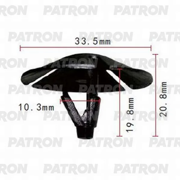 Клипса пластмассовая Chrysler применяемость: подкрылок, капот, крылья PATRON P370665