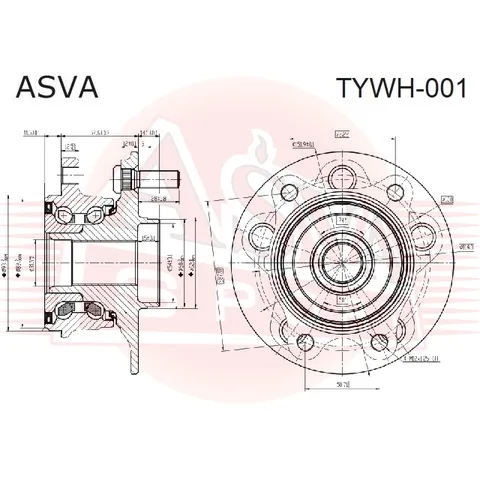 Ступица ASVA TYWH-001