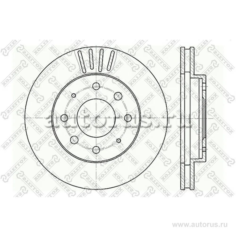 Диск тормозной передний MITSUBISHI SPACE WAGON/RUNNER ABS 1.8-2. STELLOX 60203025V_SX