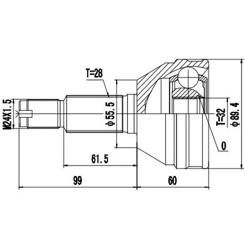 ШРУС наружный CHEVROLET EPICA V250 (07-- 15) ZIKMAR Z87361R