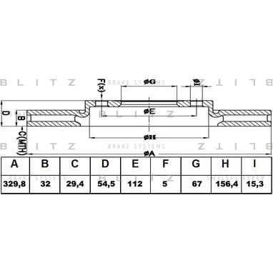 Диск тормозной передний вентилируемый MERCEDES W164/W251 05-> BLITZ BS0392