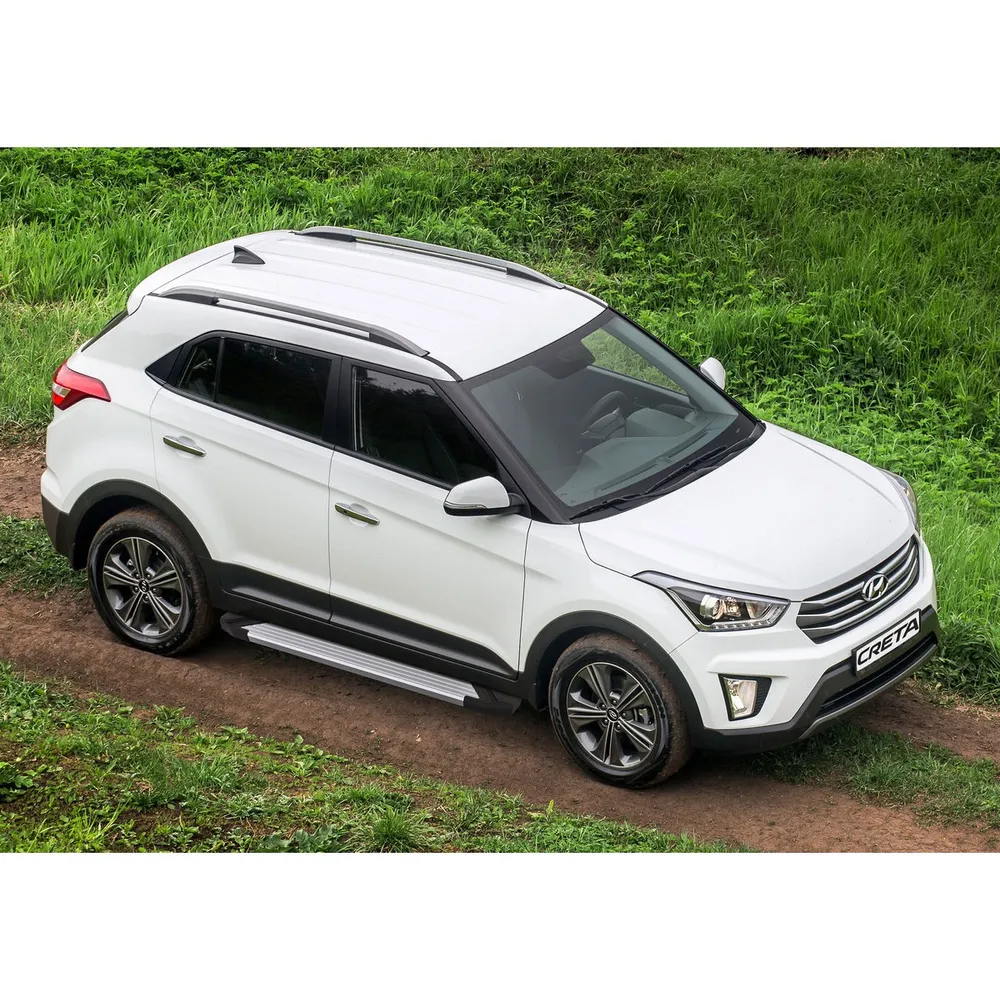 Порог-площадка Silver F173AL + комплект крепежа, RIVAL, Hyundai Creta 2016- Hyundai Creta 2016-2020 2020-н.в. F173AL.2310.1