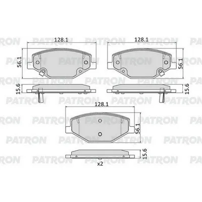 Колодки тормозные дисковые перед GEELY Coolray 20- PATRON PBP270