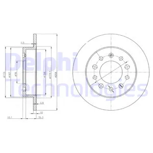 Диск тормозной задний HYUNDAI COOPE 01-09 DELPHI BG3862