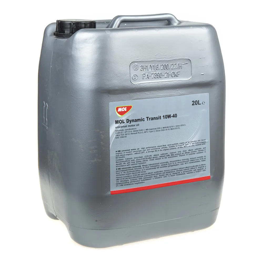 Масло моторное MOL Dynamic Transit 10W-40 полусинтетическое 20 л 13300390