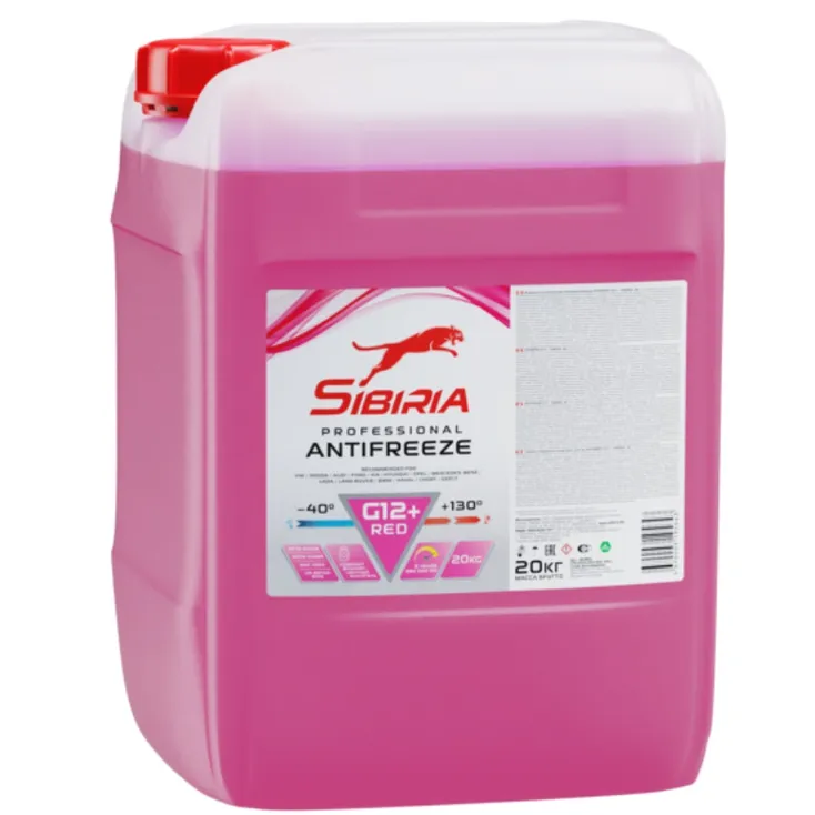 Антифриз SIBIRIA G12+ готовый -40 красный 20 кг 963892