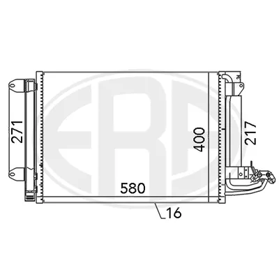 Радиатор кондиционера VW Golf V/VI/Touran/Skoda Octavia 05- ERA 667003