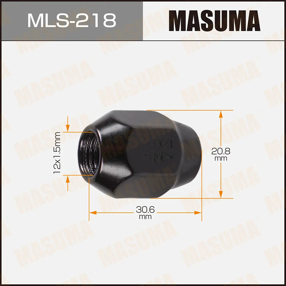 Гайка колесная Masuma M12x1.5(R) под ключ 21 M12x1.5(R) под ключ 21 MASUMA MLS-218