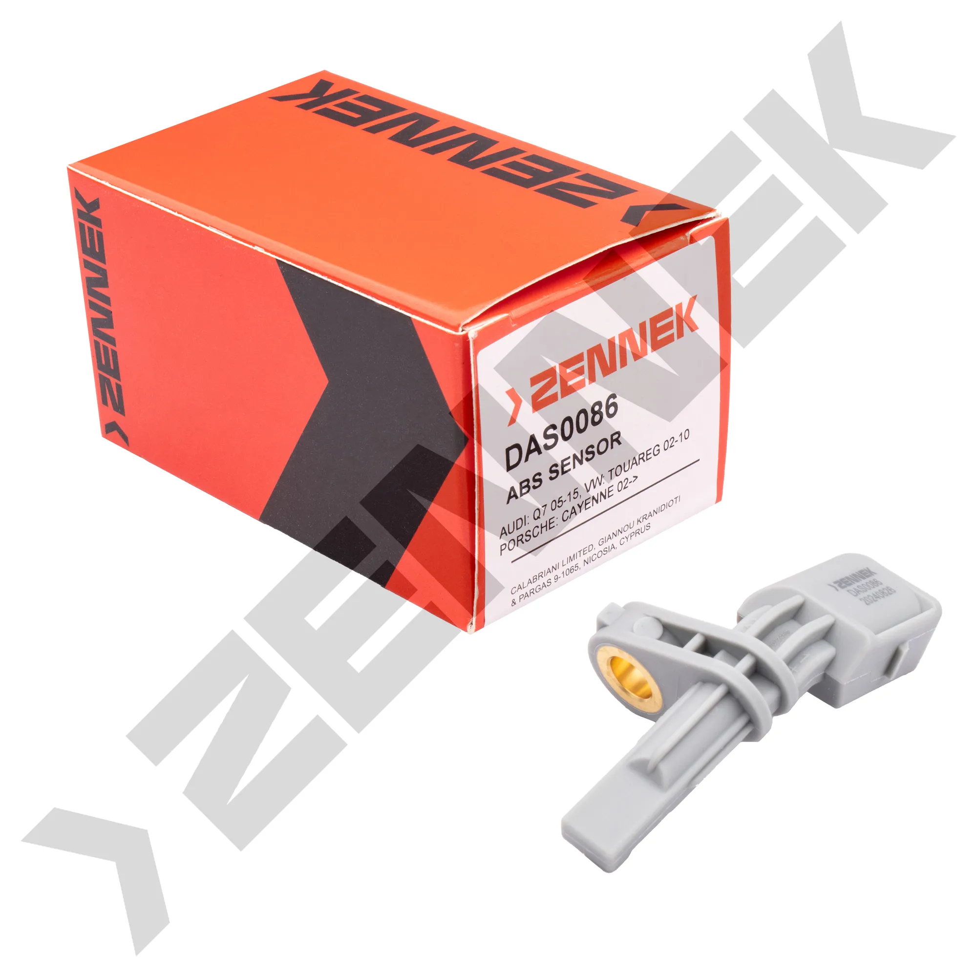 Датчик ABS передний/задний правый AUDI Q7 05-15, VW TOUAREG 02-10 ZENNEK DAS0086