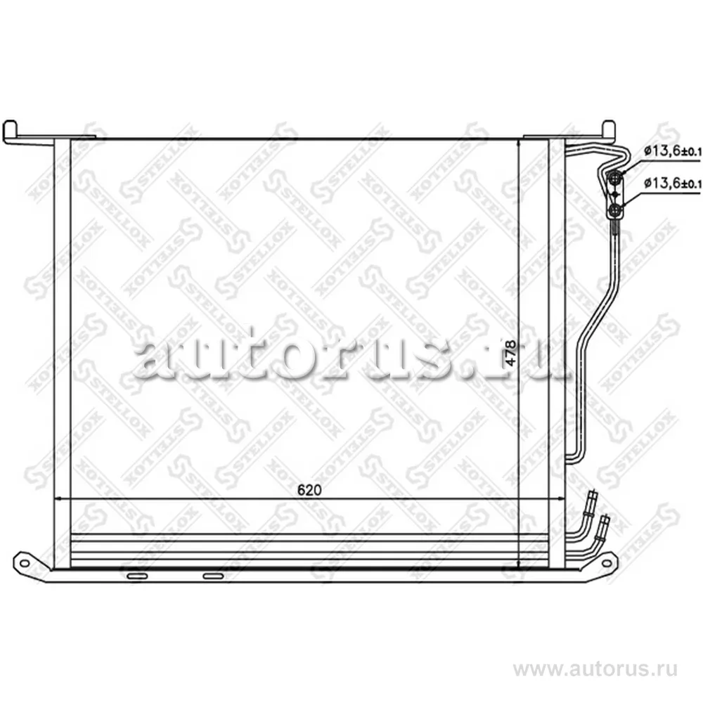 Радиатор конд. MB W220 2.8-5 STELLOX 10-45131-SX