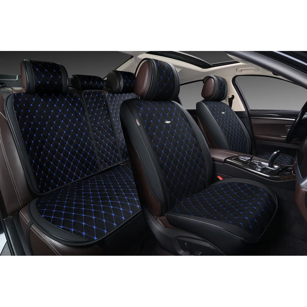 Накидка на сиденье PSV Premium KOSMOS. Черный/Отстрочка синяя PSV 134929
