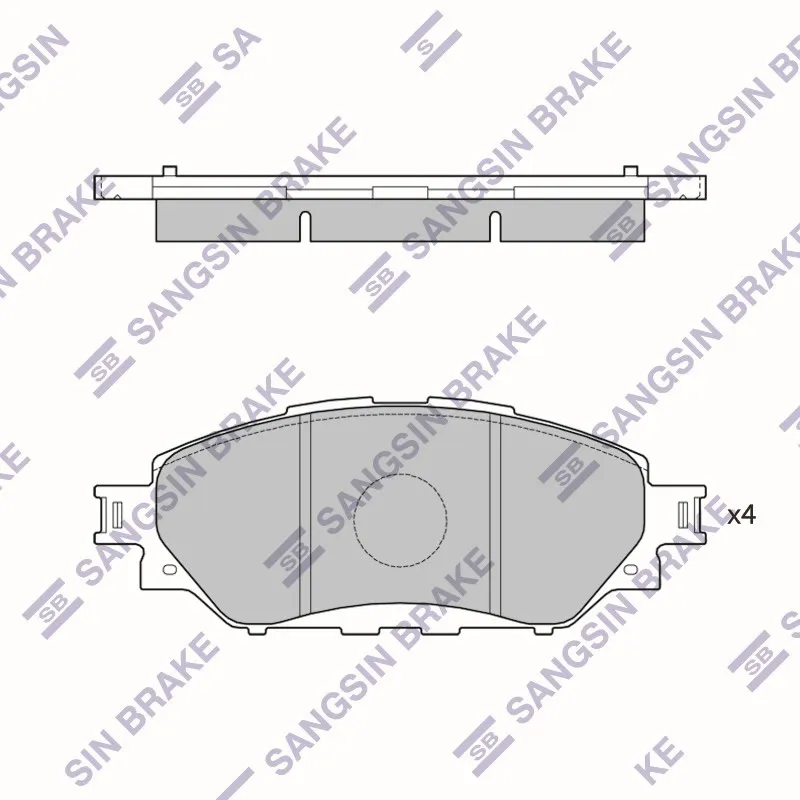 Колодки тормозные TOYOTA HILUX VIII 15- передние HI-Q SP4243