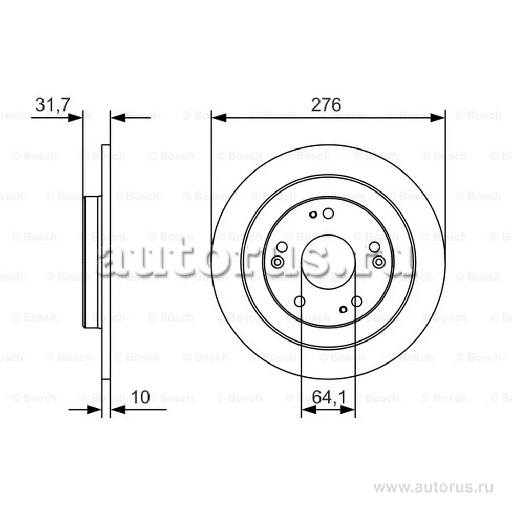 Диск тормозной BOSCH 0986479A92
