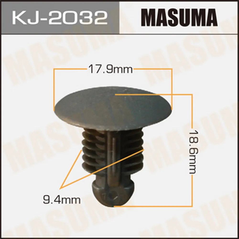 Клипса автомобильная уп.50 MASUMA KJ-2032