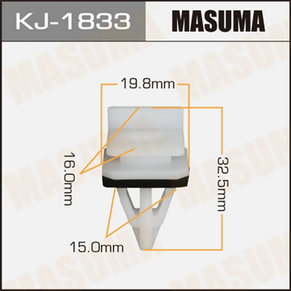 Клипса крепежная Masuma 50шт. 1833-KJ MASUMA KJ1833