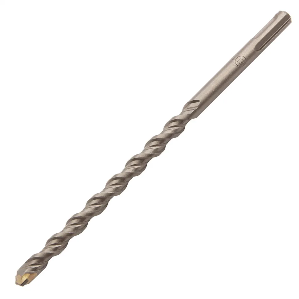 Бур по бетону, двойная спираль, Cobalt W-tip, 12x210 мм, SDS PLUS Denzel 705024