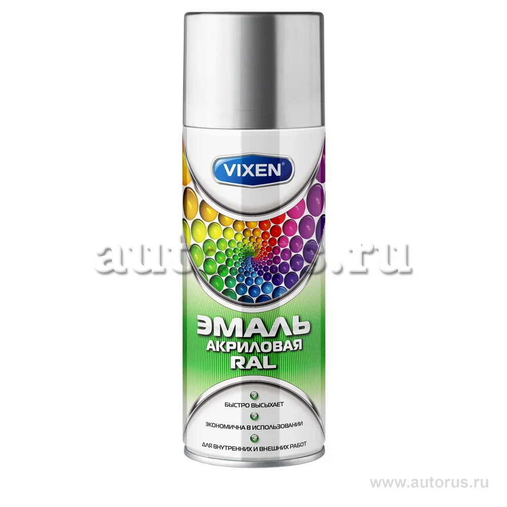 Эмаль акриловая VIXEN RAL, серое окно (RAL 7040), аэрозоль 520 мл VX-37040