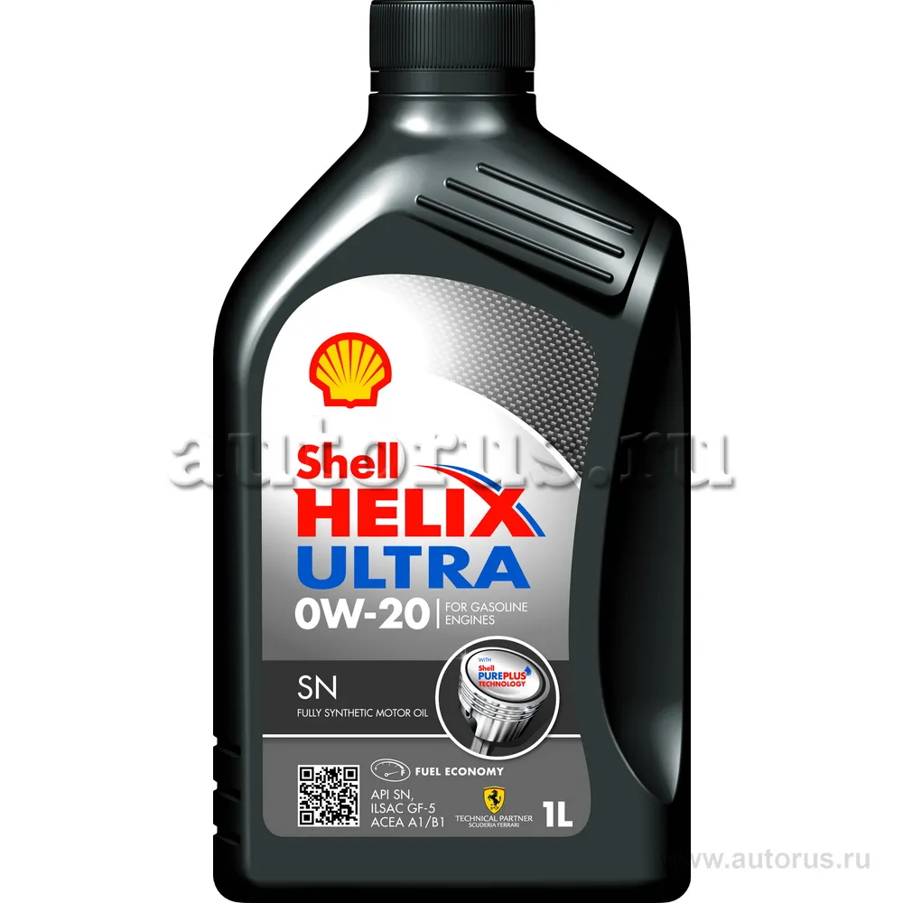 Масло моторное SHELL Helix Ultra SN 0W-20 синтетическое 1 л 550040603