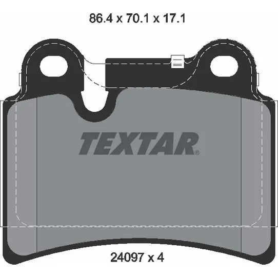Колодки тормозные задние TEXTAR 2409701