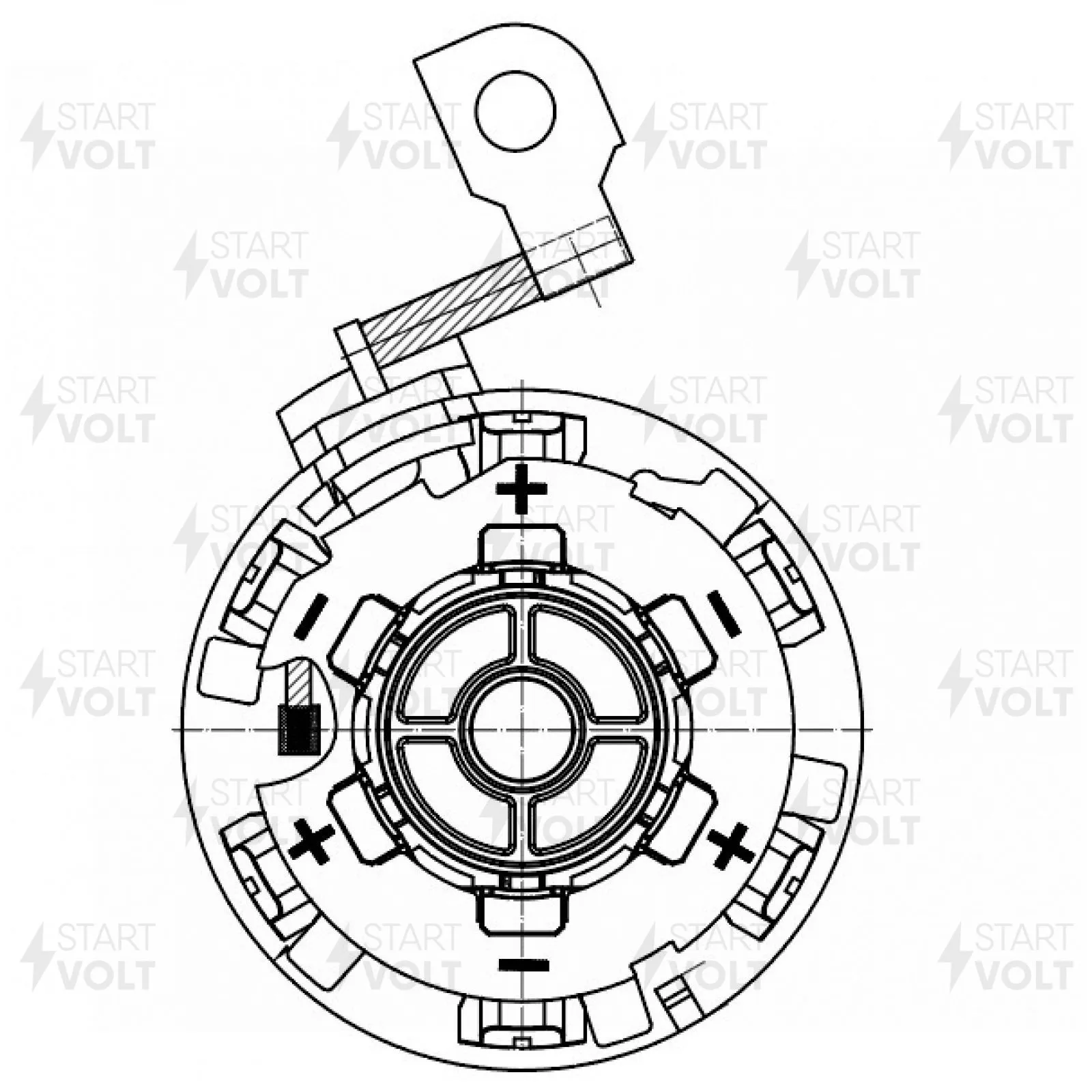 Узел щеточный стартера STARTVOLT VBS 1424
