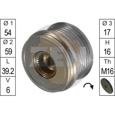 Шкив генератора FIAT/OPEL 1.3 diesel ERA ZN5449