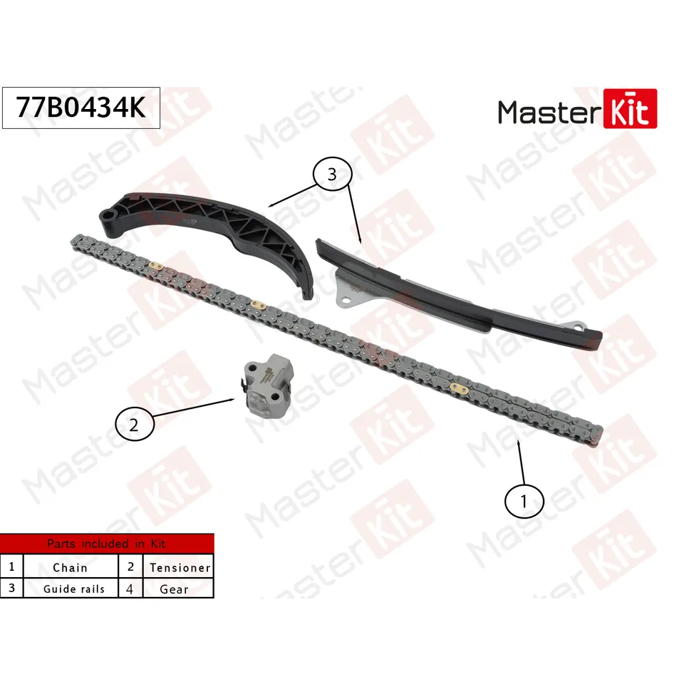 Комплект цепи ГРМ TOYOTA/LEXUS 2NR-FE/3NR-FE MASTERKIT 77B0434K
